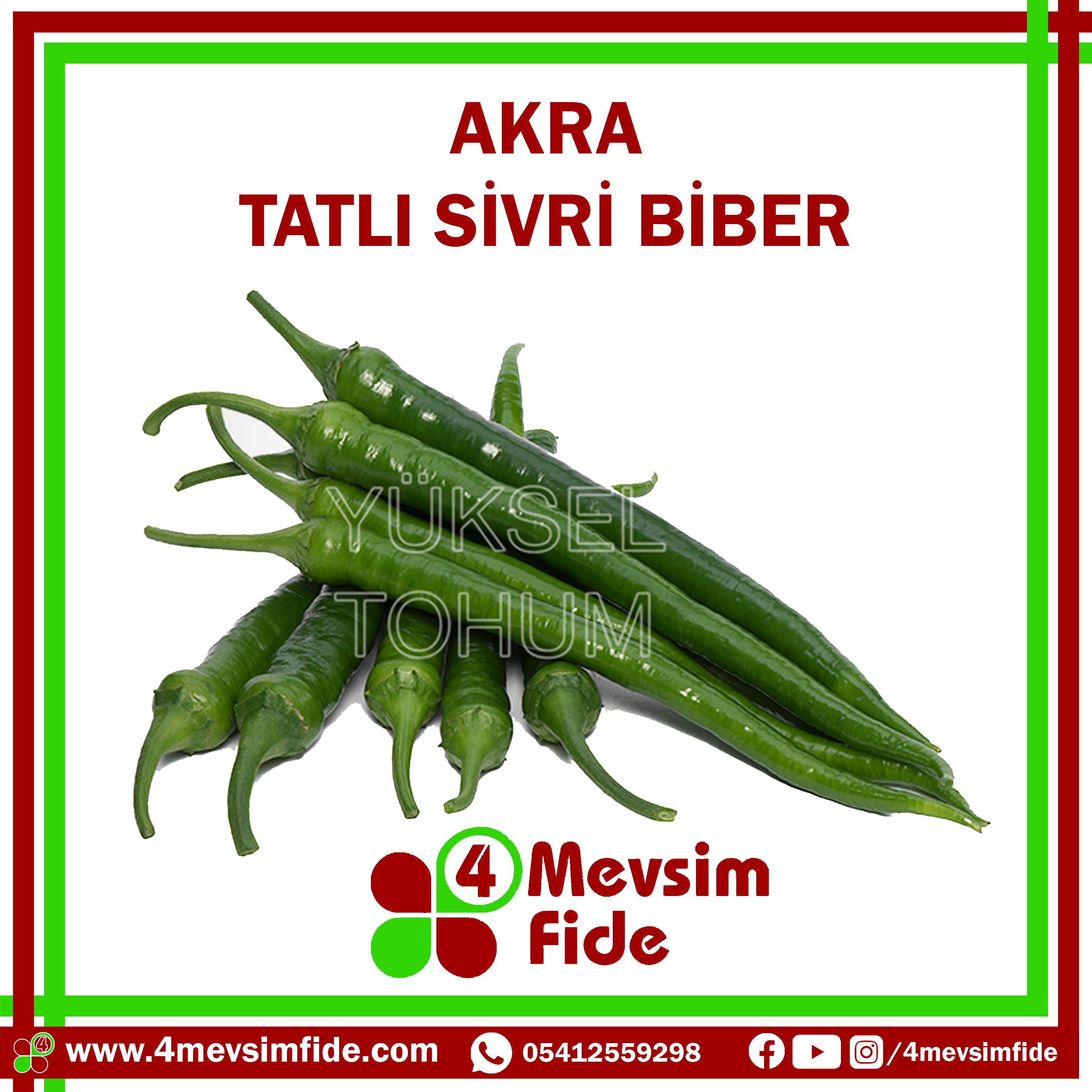 Akra F1 Tatlı Sivri Biber